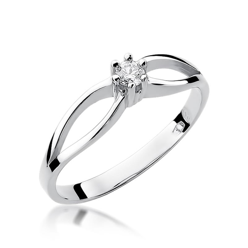 Prsteň W049 Diamant 0,10ct biele zlato Au 585/1000 2