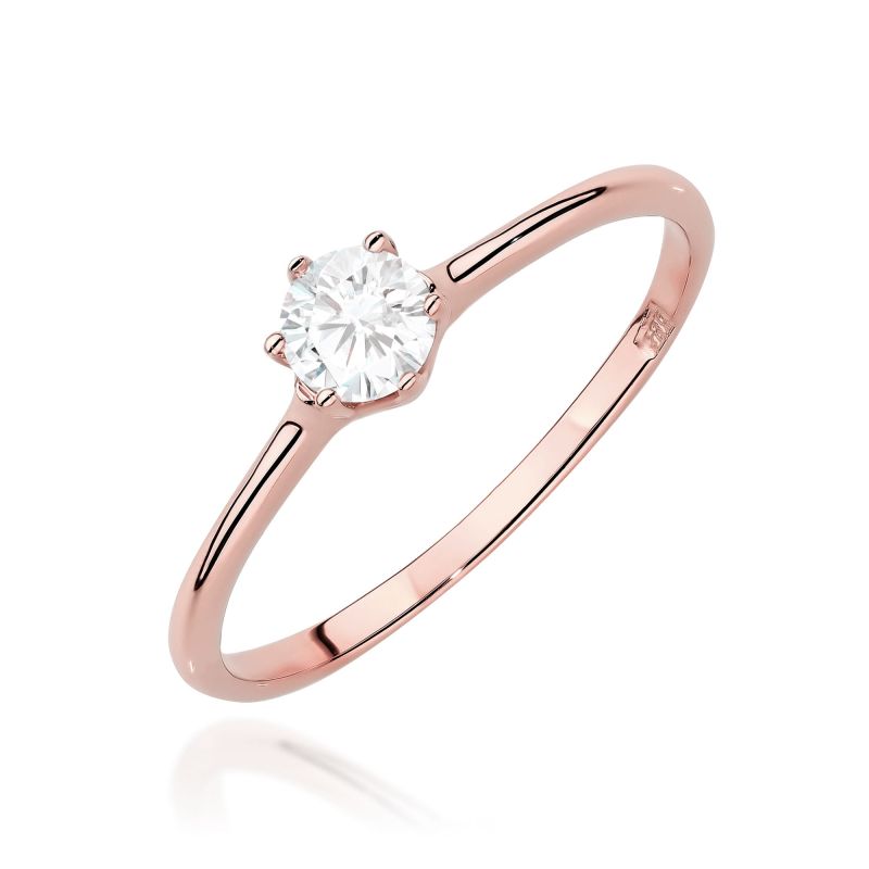Prsteň W0499 Laboratory Diamond 0,25ct ružové zlato Au 585/1000 2