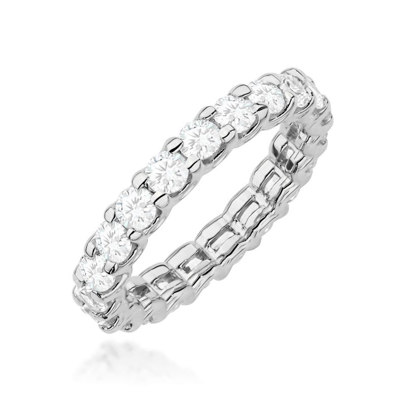 Prsteň W0515 s diamantmi, biele zlato Au 585/1000 2