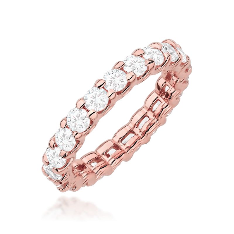 Prsteň W0515 s diamantmi, ružové zlato Au 585/1000 2