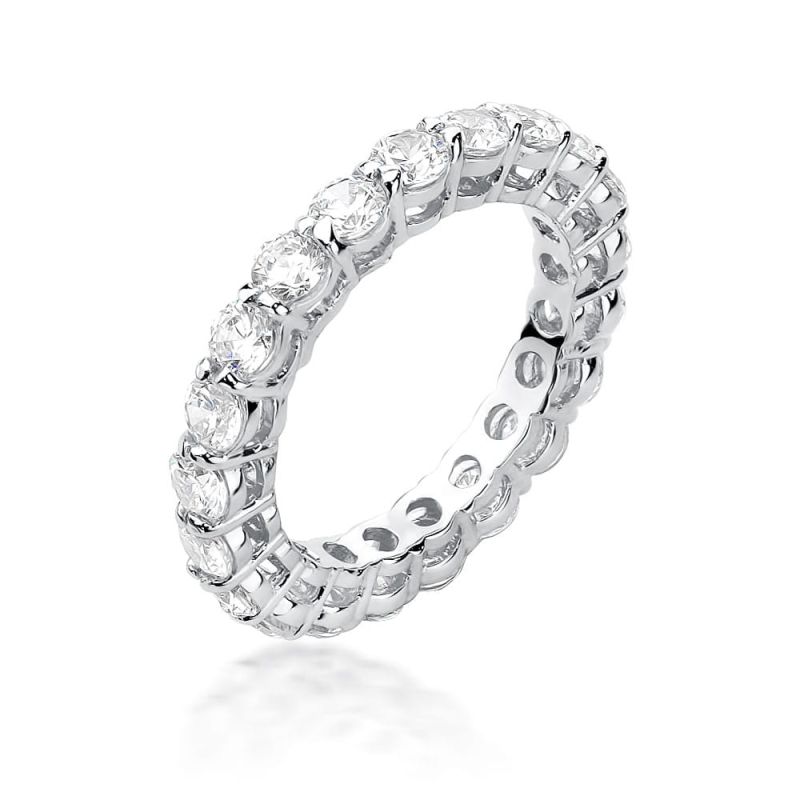 Prsteň W0519 s diamantmi, biele zlato Au 585/1000 2