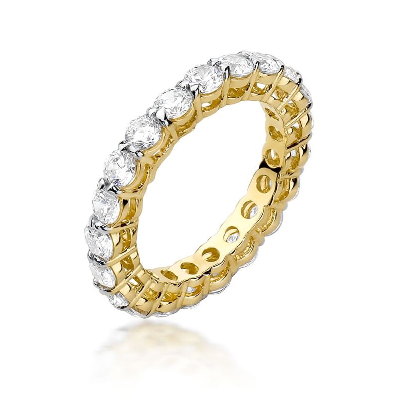 Prsteň W0519 s diamantmi, žlté zlato Au 585/1000 2