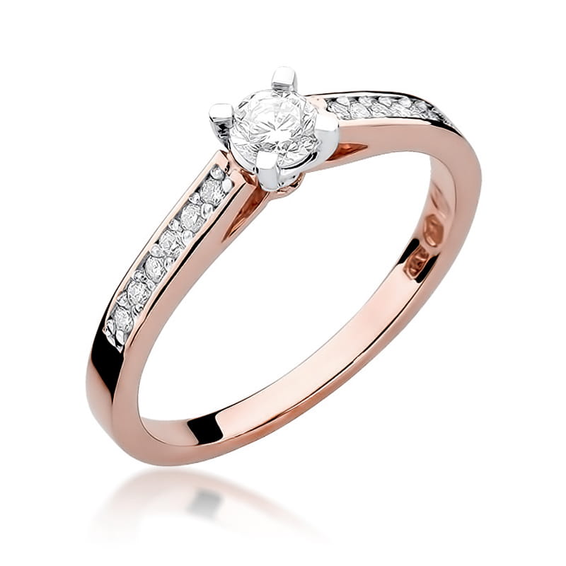 Prsteň W052 Diamant 0,30ct ružové zlato Au 585/1000 2