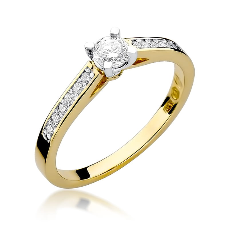 Prsteň W052 Diamant 0,30ct žlté zlato Au 585/1000 2