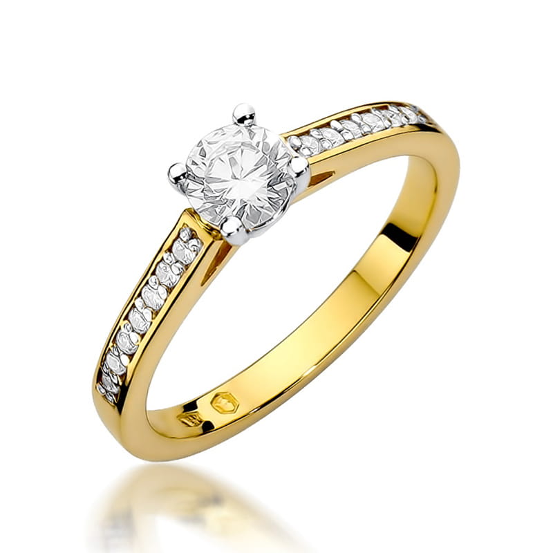Prsteň W052 Diamant 0,50ct žlté zlato Au 585/1000 2