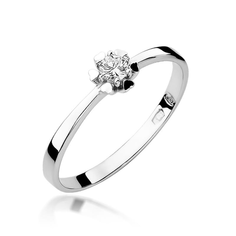Prsteň W053 Diamant 0,10ct biele zlato Au 585/1000 2