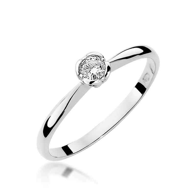 Prsteň W054 Diamant 0,10ct biele zlato Au 585/1000 2