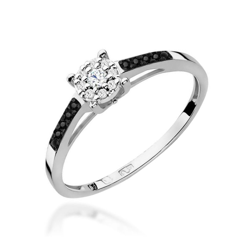 Prsteň W055 Diamant 0,08ct biele zlato Au 585/1000 2