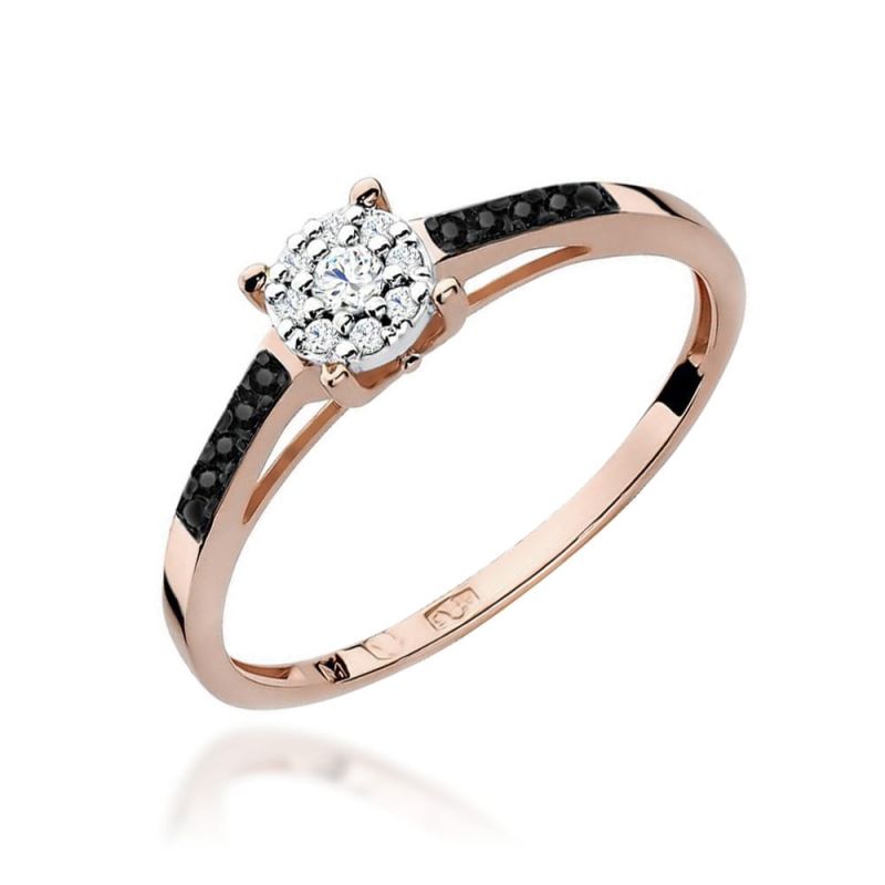 Prsteň W055 Diamant 0,08ct ružové zlato Au 585/1000 2