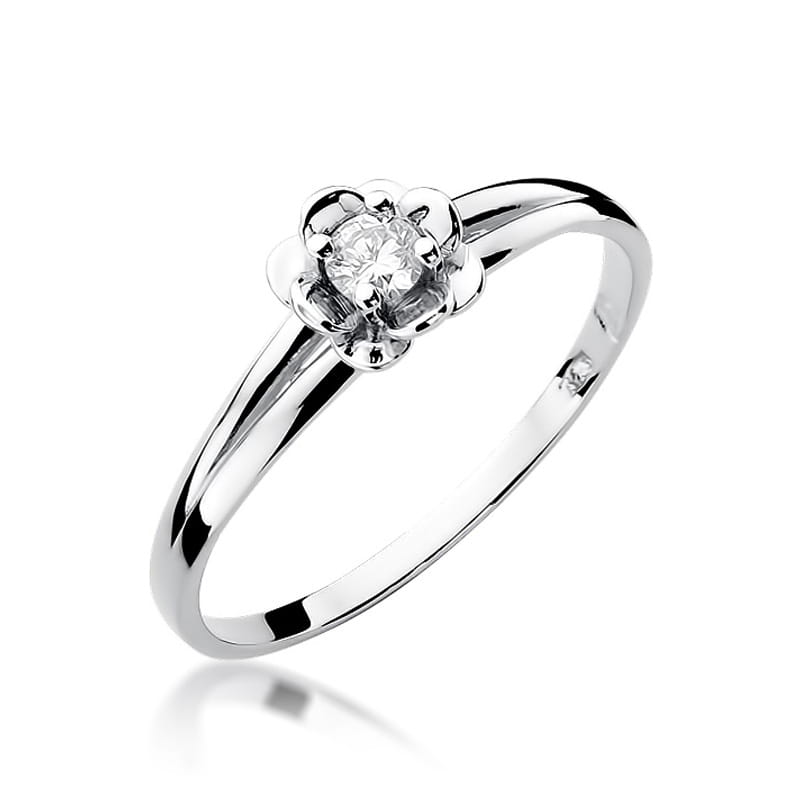 Prsteň W057 Diamant 0,10ct biele zlato Au 585/1000 2