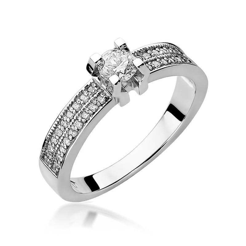 Prsteň W059 Diamant 0,30ct biele zlato Au 585/1000 2