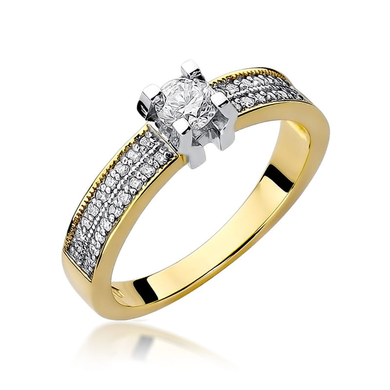 Prsteň W059 Diamant 0,30ct žlté zlato Au 585/1000 2