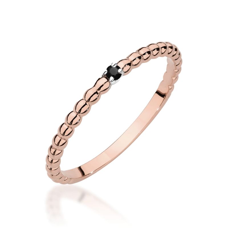 Prsteň W0601 Black Diamond 0,02ct biele zlato Au 585/1000 2