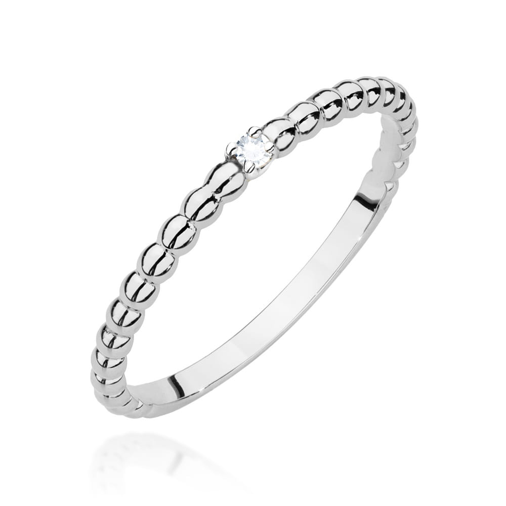 Prsteň W0601 Diamant 0,02ct biele zlato Au 585/1000 2
