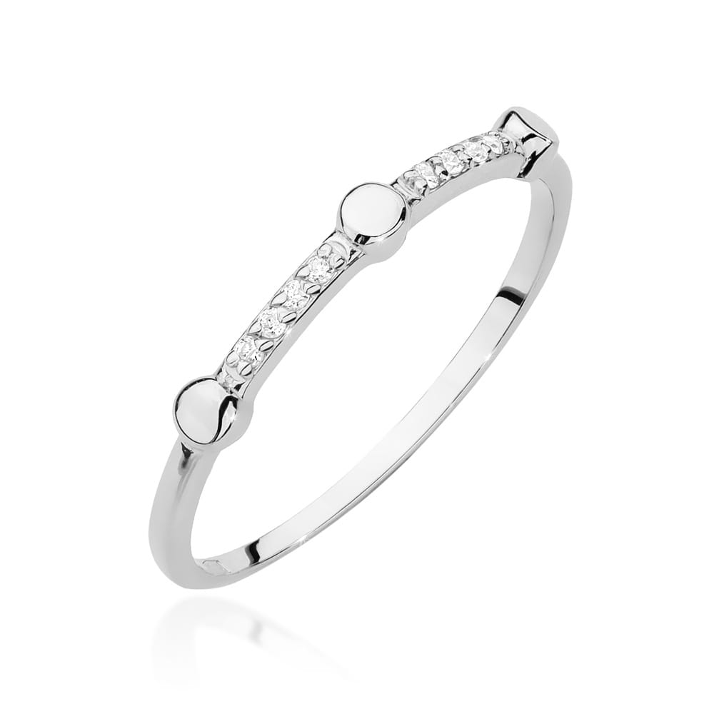 Prsteň W0604 s diamantmi, biele zlato Au 585/1000 2