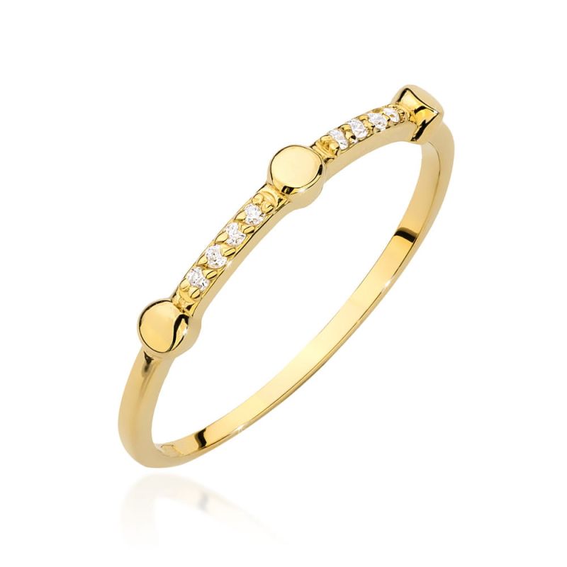 Prsteň W0604 s diamantmi, žlté zlato Au 585/1000 2