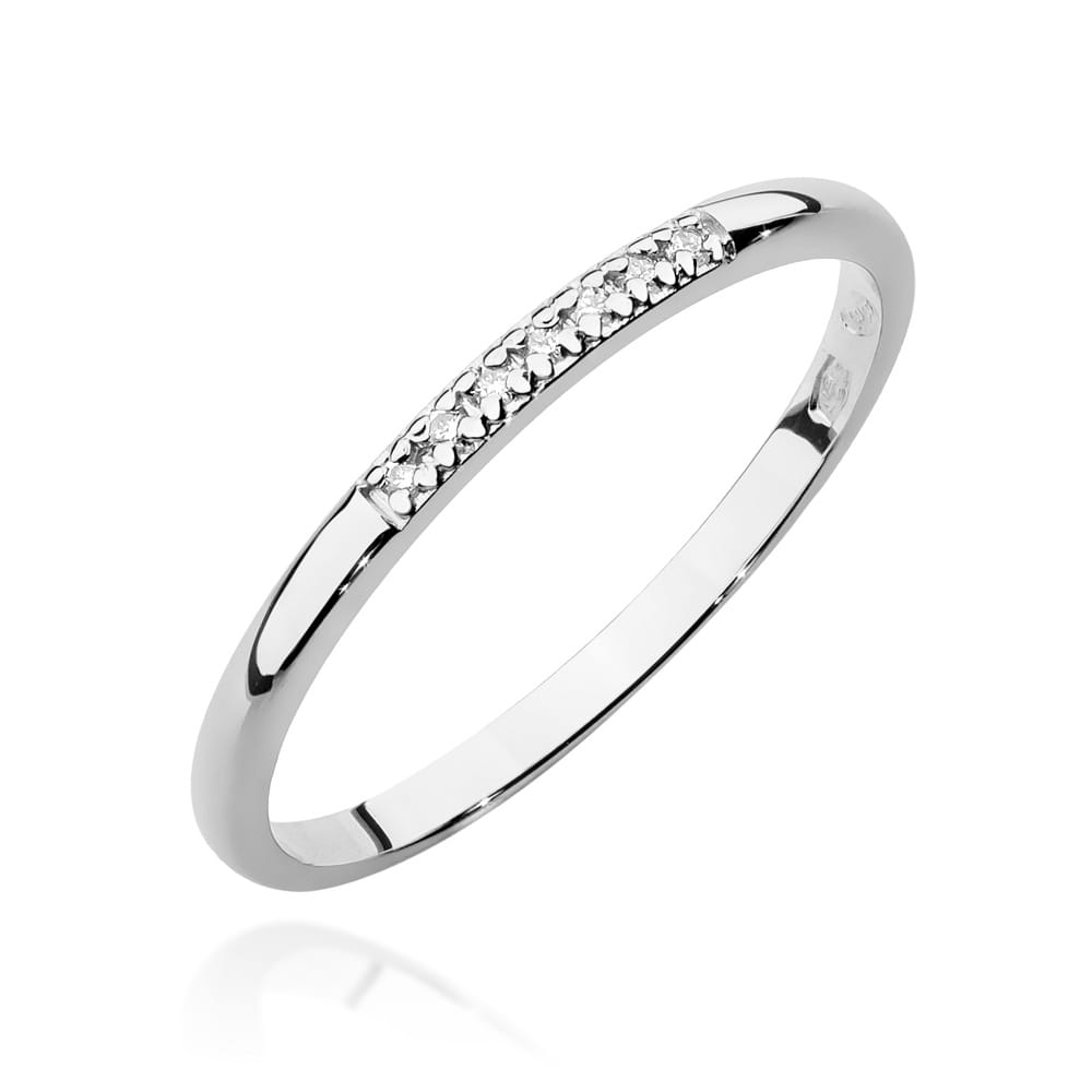 Prsteň W0607 s diamantmi, biele zlato Au 585/1000 2
