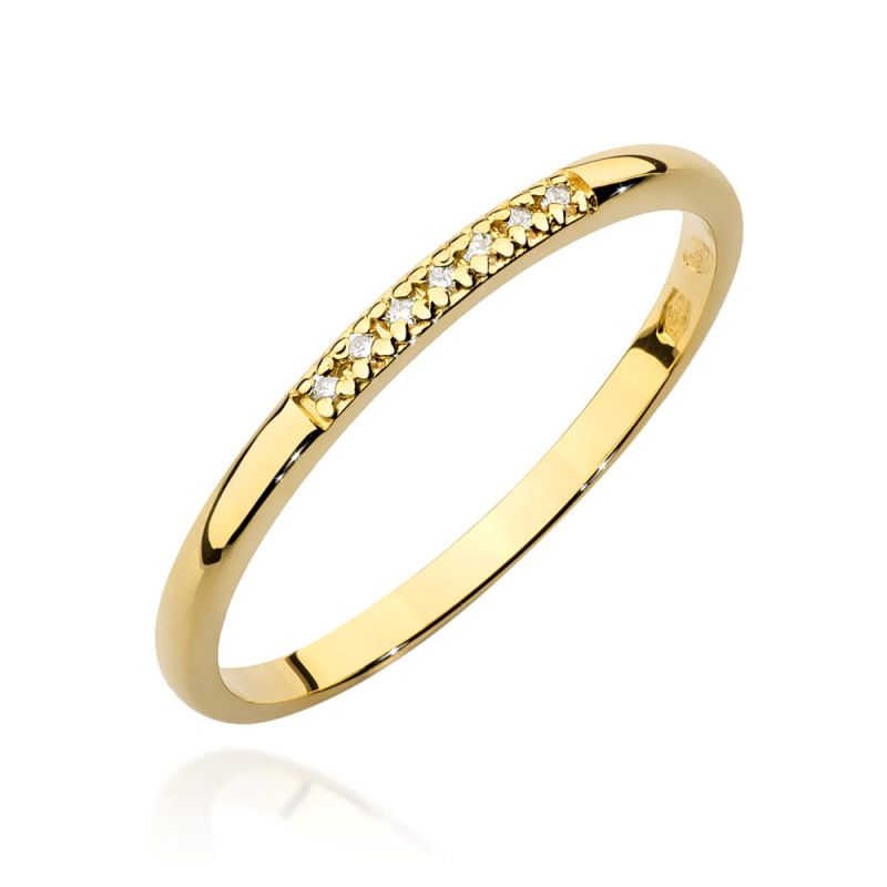 Prsteň W0607 s diamantmi, žlté zlato Au 585/1000 2