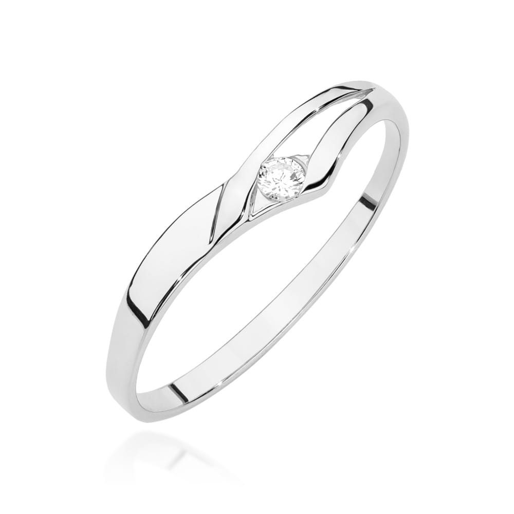 Prsteň W0609 Diamant 0,04ct biele zlato Au 585/1000 2