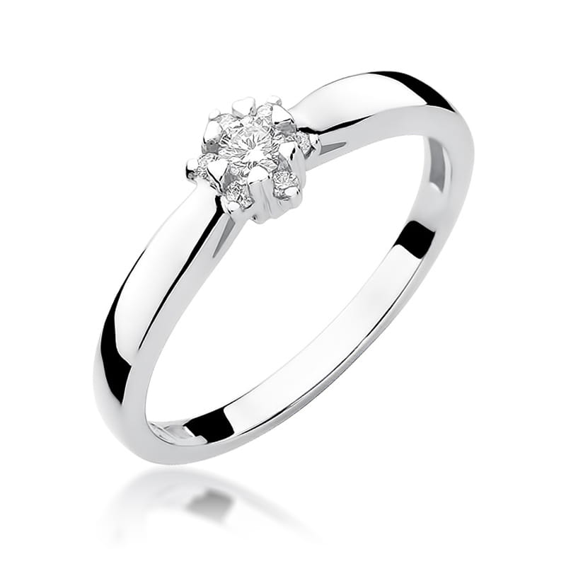 Prsteň W061 Diamant 0,15ct biele zlato Au 585/1000 2