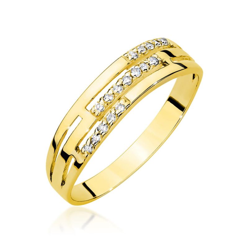Prsteň W0612 s diamantmi, žlté zlato Au 585/1000 2