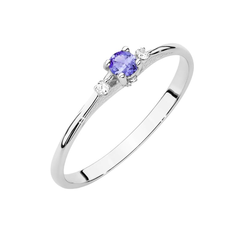 Prsteň W0614 Tanzanite 0,15ct biele zlato Au 585/1000 2