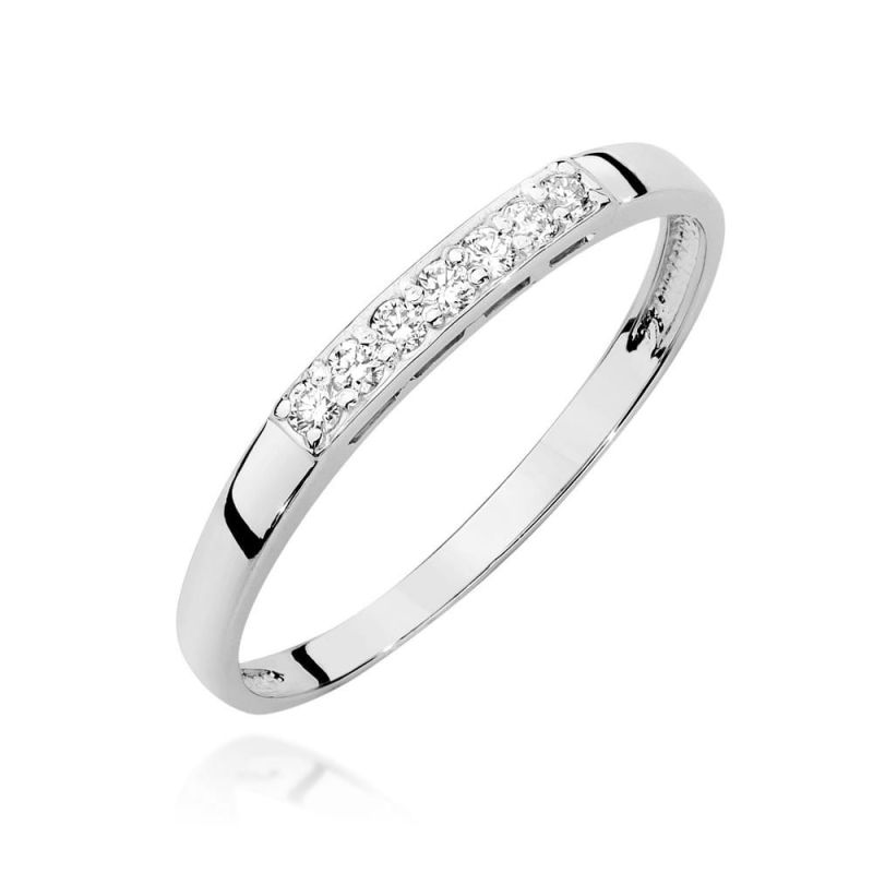 Prsteň W0619 s diamantmi, biele zlato Au 585/1000 2
