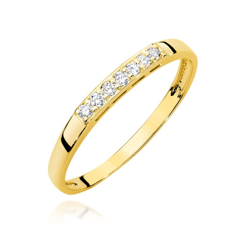 Prsteň W0619 s diamantmi, žlté zlato Au 585/1000 2