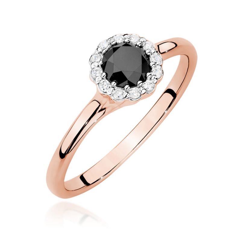 Prsteň W0622 Black Diamond 0,50ct ružové zlato Au 585/1000 2