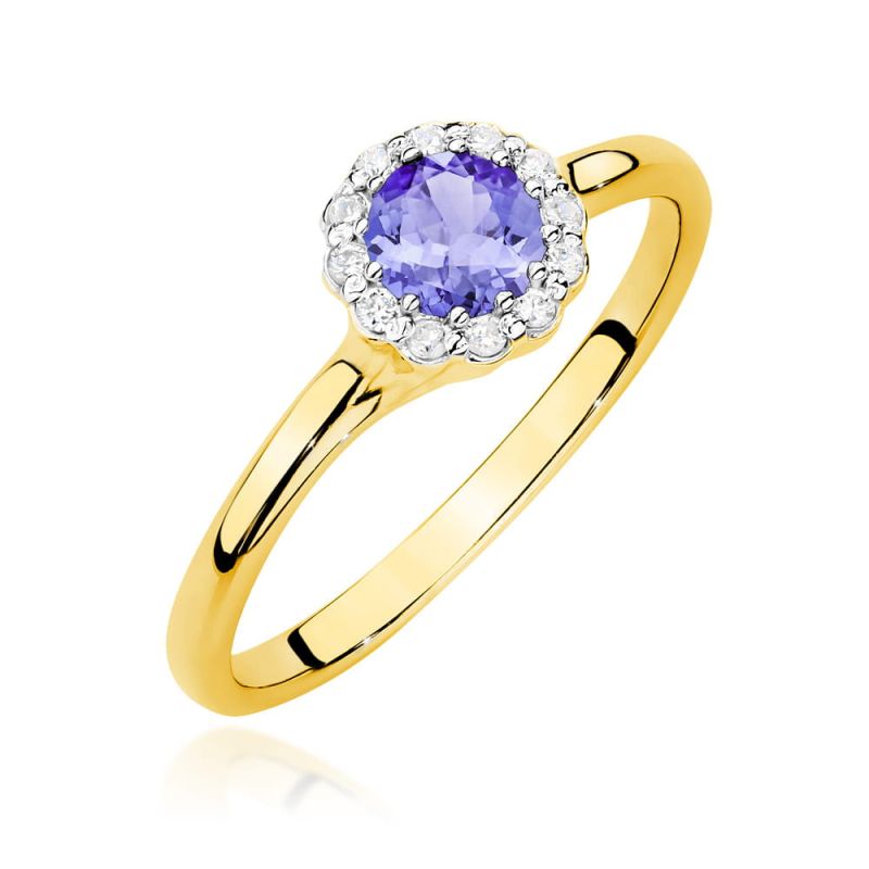 Prsteň W0622 Tanzanite 0,50ct žlté zlato Au 585/1000 2