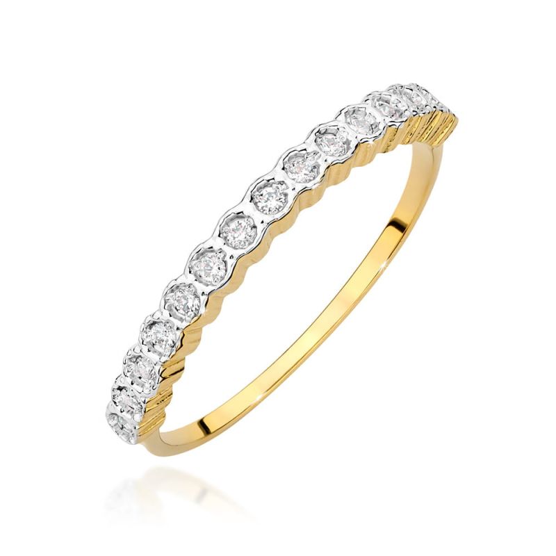 Prsteň W0634 s diamantmi, žlté zlato Au 585/1000 2