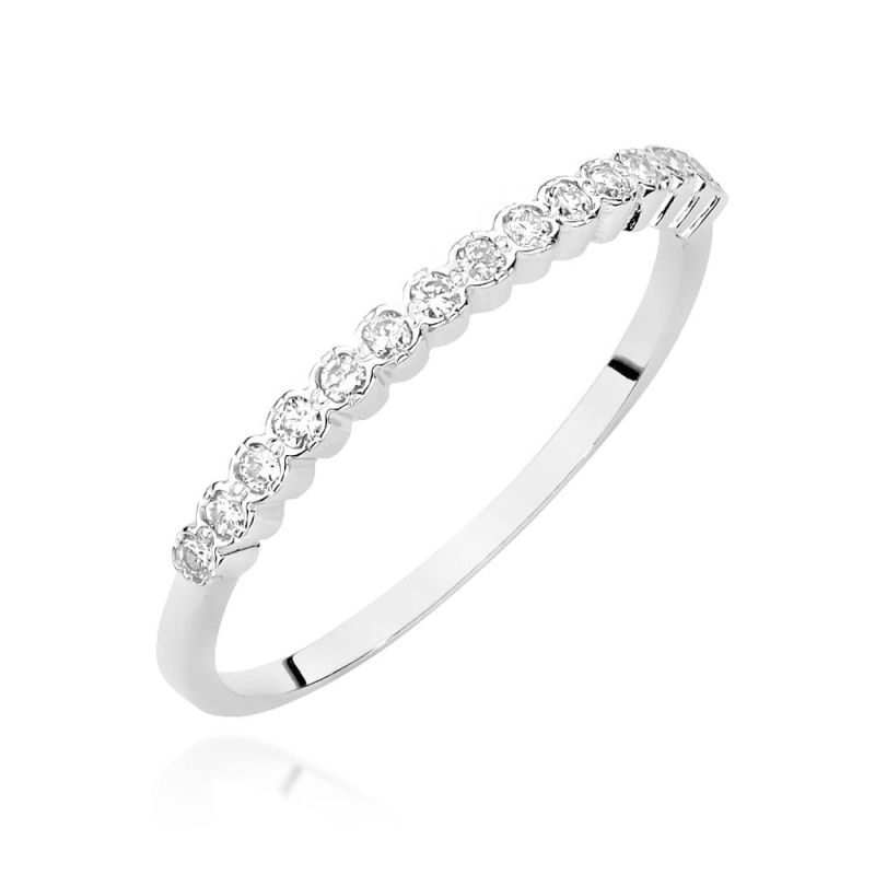 Prsteň W0635 s diamantmi, biele zlato Au 585/1000 2