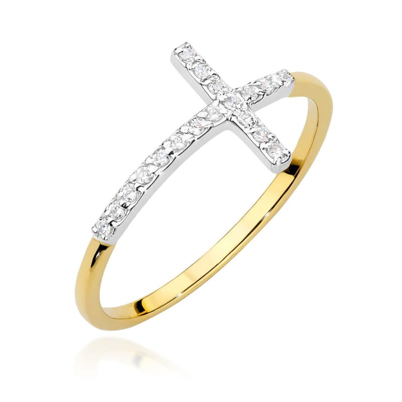 Prsteň W0636 s diamantmi, žlté zlato Au 585/1000 2