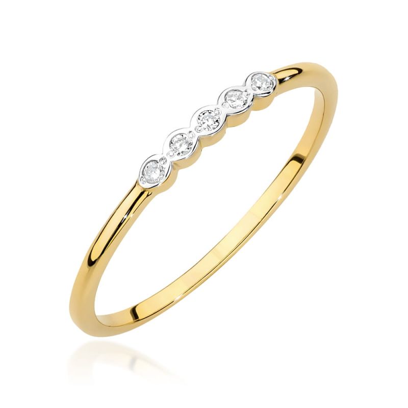 Prsteň W0638 s diamantmi, žlté zlato Au 585/1000 2