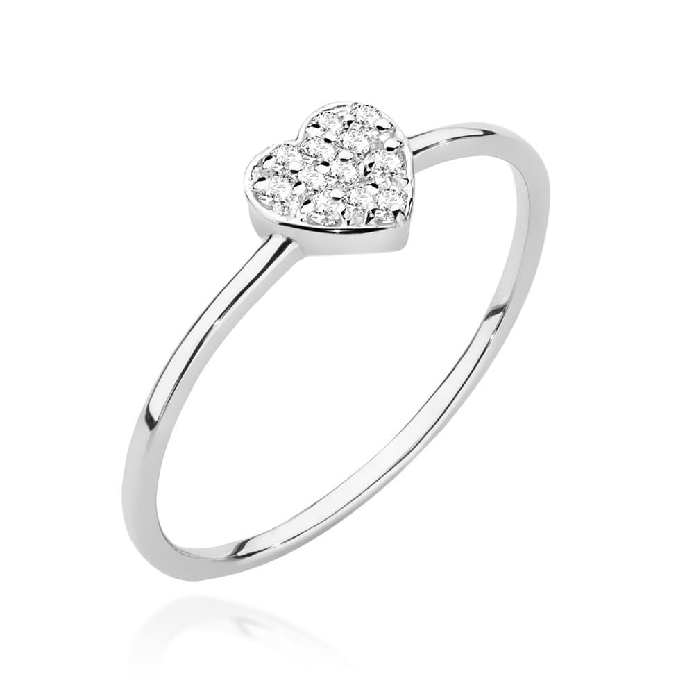 Prsteň W0641 s diamantmi, biele zlato Au 585/1000 2