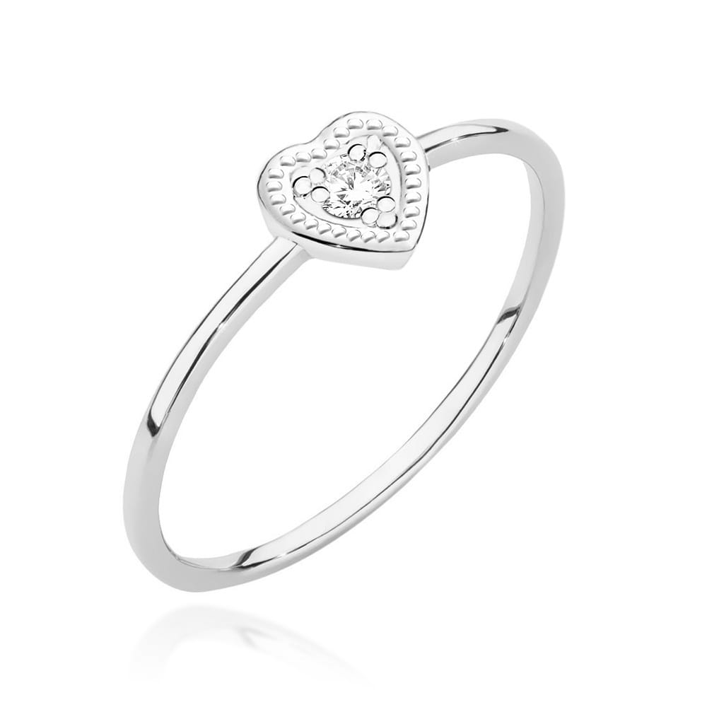 Prsteň W0642 Diamant 0,02ct biele zlato Au 585/1000 2