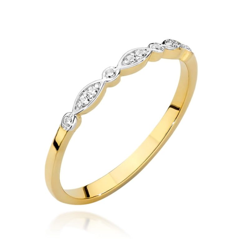 Prsteň W0643 s diamantmi, žlté zlato Au 585/1000 2