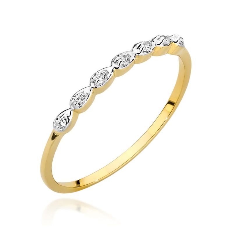 Prsteň W0644 s diamantmi, žlté zlato Au 585/1000 2