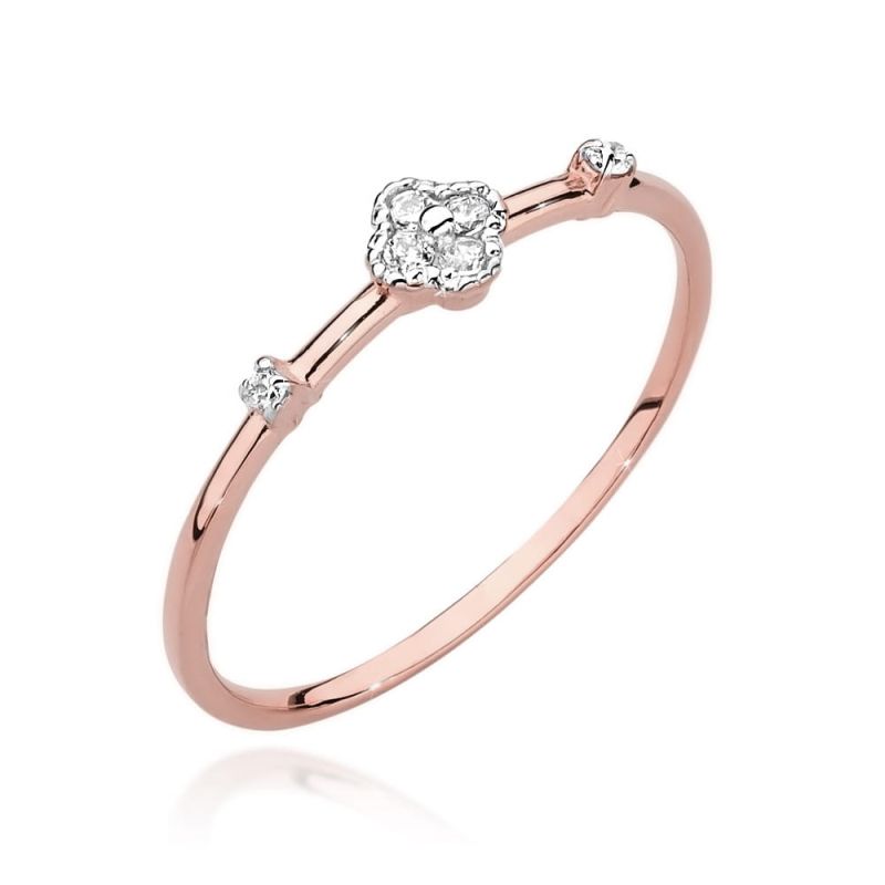 Prsteň W0645 s diamantmi, ružové zlato Au 585/1000 2
