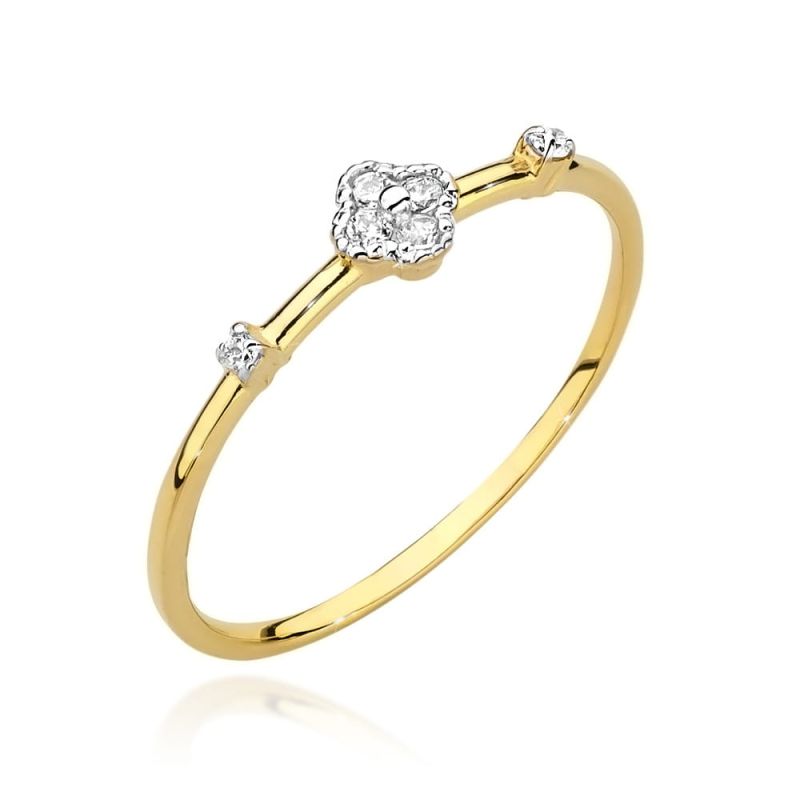 Prsteň W0645 s diamantmi, žlté zlato Au 585/1000 2