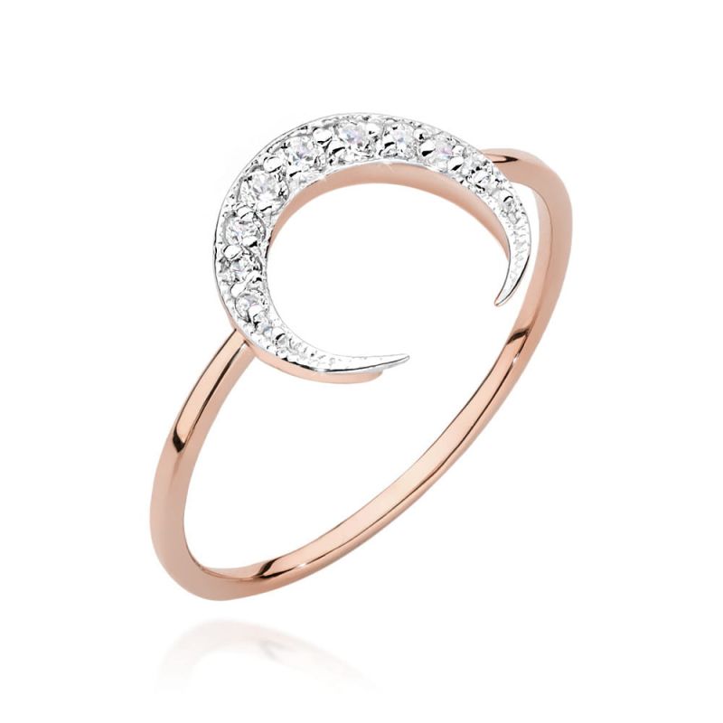 Prsteň W0646 s diamantmi ružové zlato Au 585/1000 2