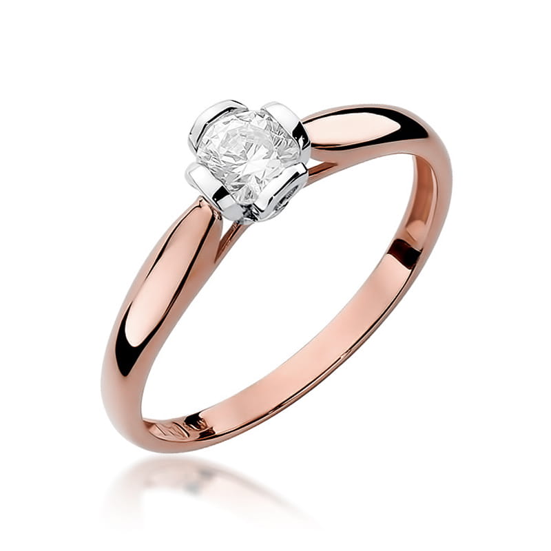 Prsteň W086 Diamant 0,30ct ružové zlato Au 585/1000 2