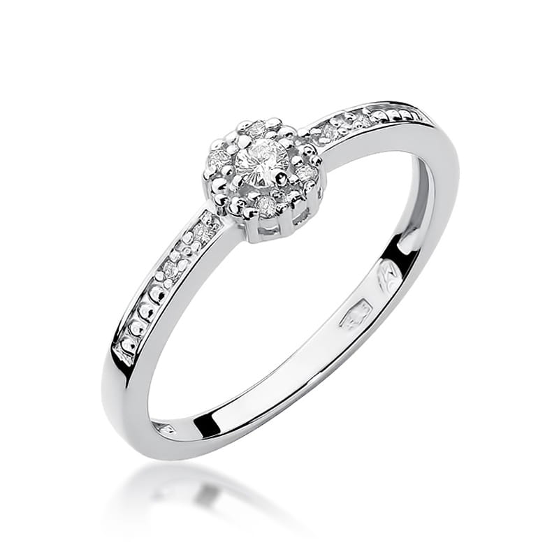 Prsteň W091 Diamant 0,04ct biele zlato Au 585/1000 2