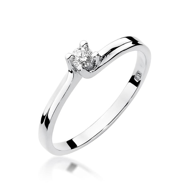 Prsteň W093 Diamant 0,08ct biele zlato Au 585/1000 2