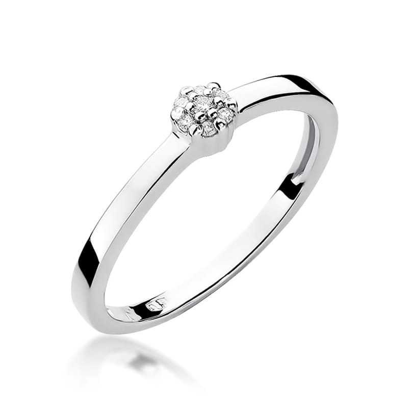 Prsteň W100 s diamantmi, biele zlato Au 585/1000 2
