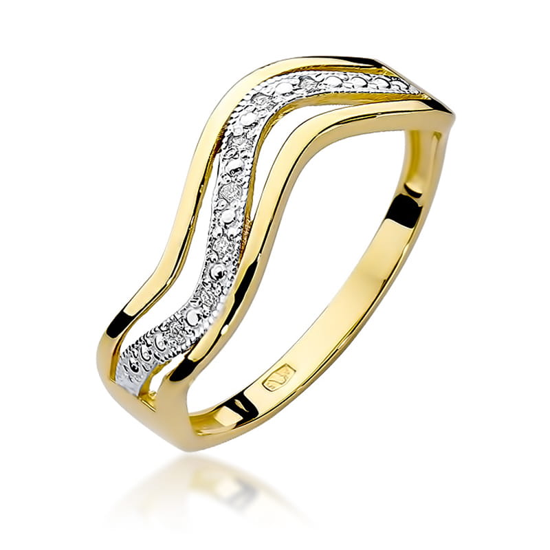 Prsteň W116 s diamantmi, žlté zlato Au 585/1000 2