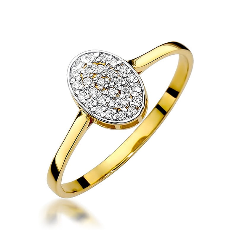 Prsteň W154 s diamantmi, žlté zlato Au 585/1000 2