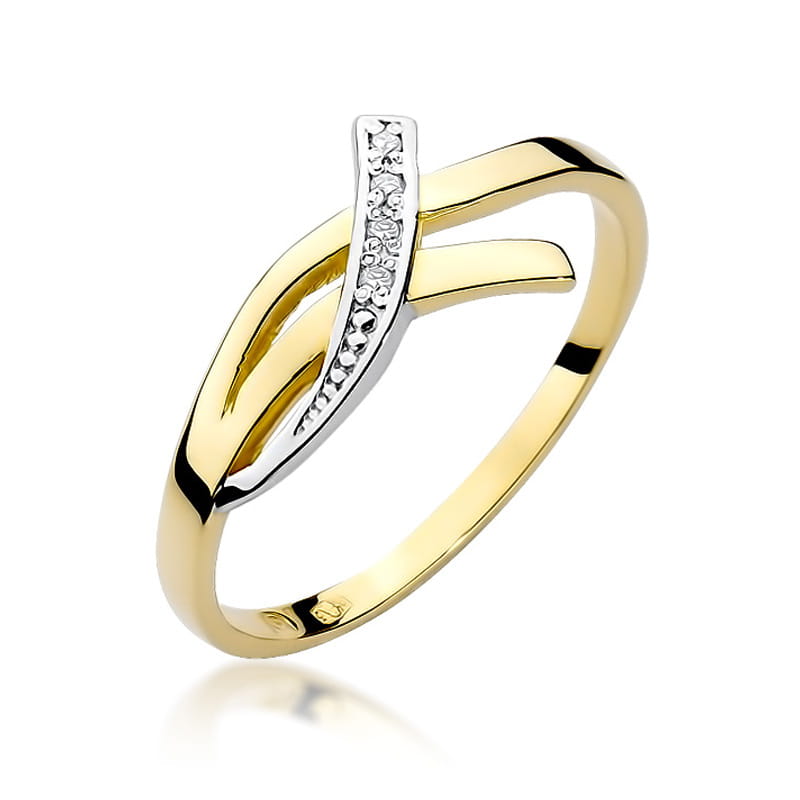 Prsteň W179 s diamantmi, žlté zlato Au 585/1000 2