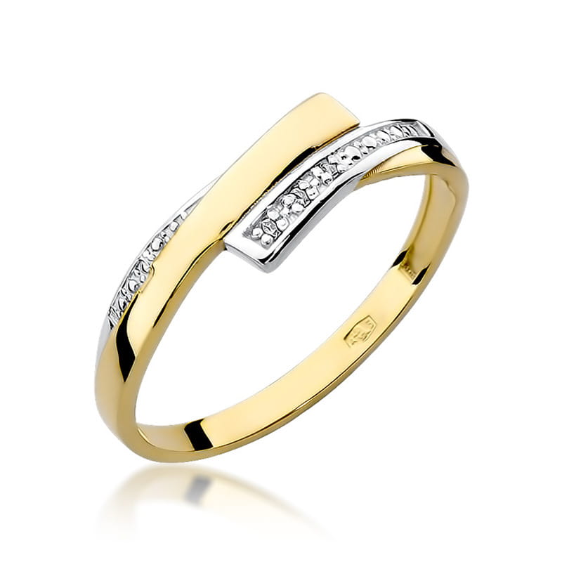 Prsteň W196 s diamantmi, žlté zlato Au 585/1000 2