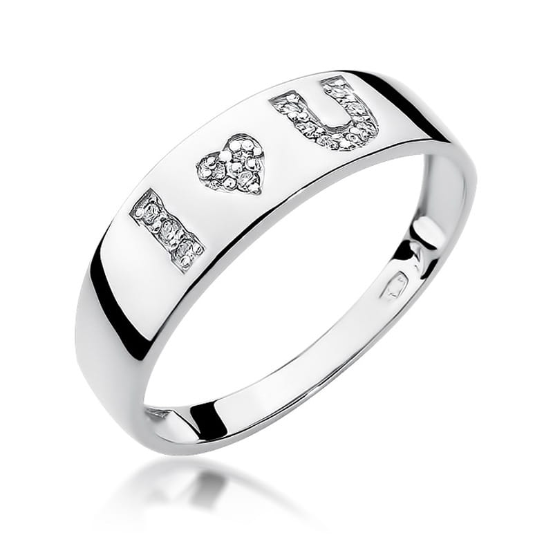 Prsteň W268 s diamantmi, biele zlato Au 585/1000 2